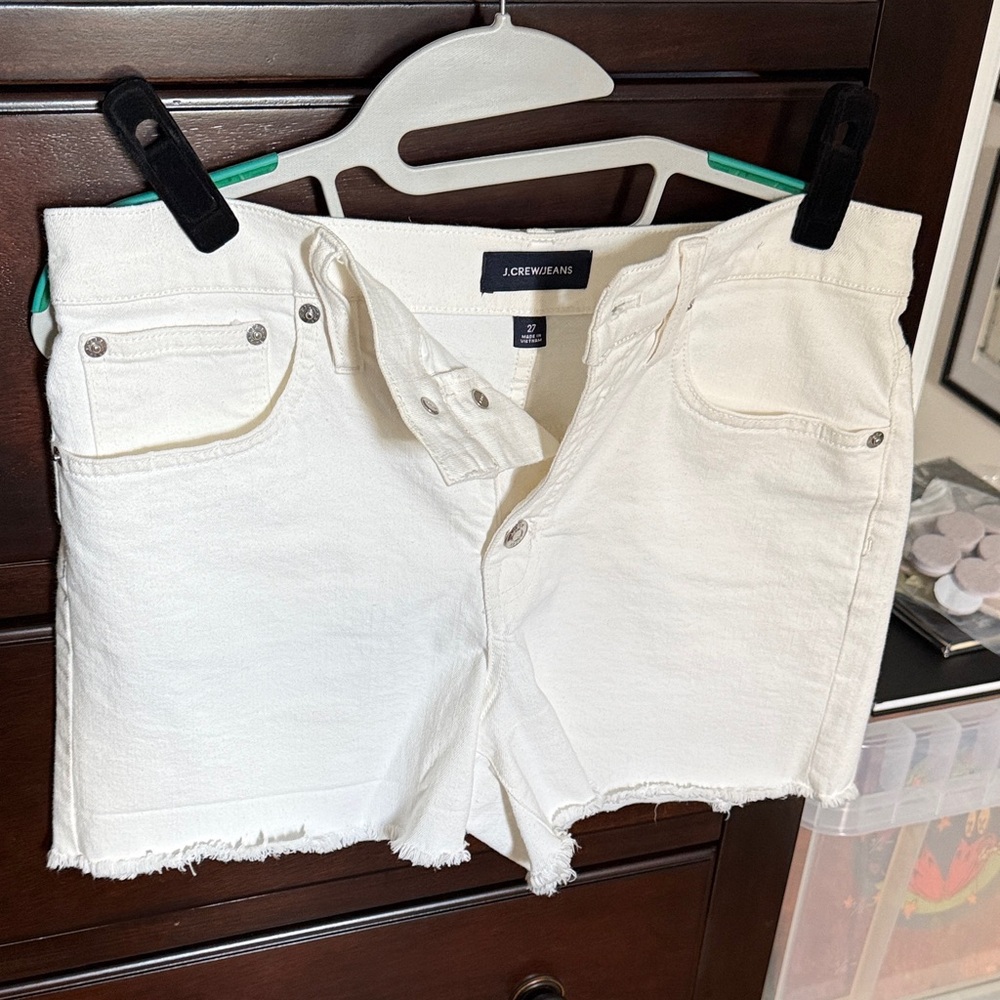 J. Crew Women's Cream Jean Shorts